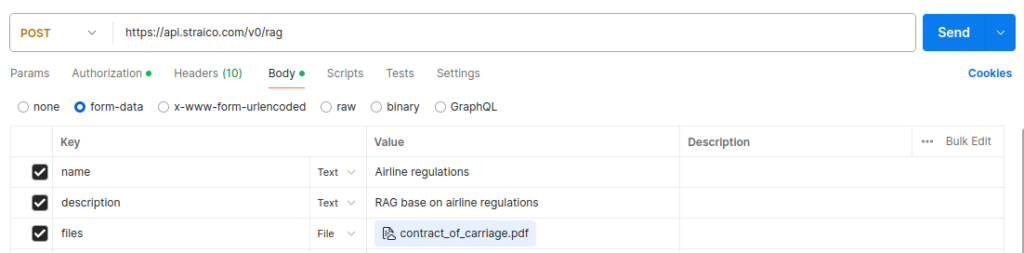 Straico RAG API Endpoint